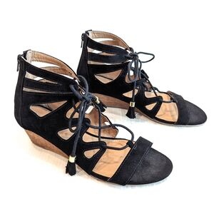 REPORT women's black lace-up gladiator sandals size 7.5